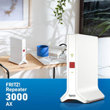 AVM FRITZ!Repeater 3000 AX (Wi-Fi 6 Repeater mit drei Funkeinheiten, bis zu 4.200 MBit/s: 2x 5 GHz-Band (bis zu 3.600 MBit/s), 2,4 GHz-Band