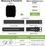 Smartwatch Armband, 22mm Ersatzarmband, Herren und Damen Bluetooth Uhr Mode Armband Metall Silbrig / Lila