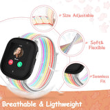 2-Stück Nylon Armbänder kompatibel mit Xplora X6/Anio 6 Armband, Kids Smartwatch Klettverschluss Mädchen Jungen Verstellbare Ersatz Armbänder für X6 Play/X6 Pro/Anio6