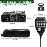 Retevis Mini Mobilgerät Dualband Amateurfunk Ham Radio 200 Kanäle 5W/15W/25W DTMF 5Tone Walkie Talkie Car Transceiver(Schwarz)