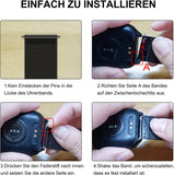 Smartwatch Armband, 22mm Ersatzarmband, Herren und Damen Bluetooth Uhr Mode Armband Metall Silbrig / Lila