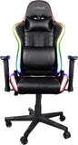 Trust Gaming GXT 716 Rizza Gaming Stuhl mit RGB LED-Beleuchtung, 350 Farben und Effekten, Höhenverstellbare Armlehnen, Rundum Drehbar, Ergonomischer Bürostuhl, Gamer Stuhl - Schwarz