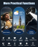 Smartwatch Herren, 1.45" AMOLED Smart Watch Herren mit Anrufe tätigen/Empfangen, 115+Sportmodi Fitnessuhr mit Herzfrequenz/Schrittzähler/Schlafmonitor, IP68 Wasserdicht Sportuhr für Android iOS