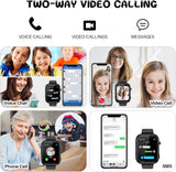 Smartwatch Kinder, 4G Kinder smartwatch, GPS Tracker Kinder, Armbanduhr Kinder Junge,kinderuhr mit Video Phone Call, Nachrichten, Schulmodus, SOS-Funktion, Kamera und Schrittzähler (Schwarz)