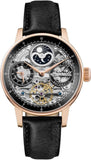 Ingersoll The Jazz 42 mm Automatik Mondphasenuhr Herrenuhr, Skeleton-Zifferblatt  ÖZENSAAT