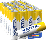 VARTA Batterien AA, 30 Stück, Energy, Alkaline, 1,5V, Verpackung zu 80% recycelt, für einfachen Grundbedarf, Made in Germany