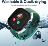 2-Stück Nylon Armbänder kompatibel mit Xplora X6/Anio 6 Armband, Kids Smartwatch Klettverschluss Mädchen Jungen Verstellbare Ersatz Armbänder für X6 Play/X6 Pro/Anio6