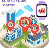 Smartwatch Kinder, 4G Kinder smartwatch, GPS Tracker Kinder, Armbanduhr Kinder Junge,kinderuhr mit Video Phone Call, Schulmodus, SOS-Funktion,  Kamera und Schrittzähler