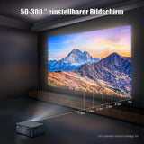 Beamer, Full HD 1080P 15000 Lumen Beamer 5G WiFi Bluetooth Beamer Unterstützung 4K Video, LED Heimkino Video Beamer 300 '' Display, kompatibel