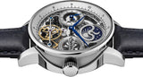 Ingersoll The Jazz 42 mm Automatik-Mondphasenuhr für Herren mit Skeleton-Zifferblatt und Echtlederarmband