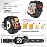 Smartwatch Kinder, 4G Kinder smartwatch, GPS Tracker Kinder, Armbanduhr Kinder Junge,kinderuhr mit Video Phone Call, Nachrichten, Schulmodus, SOS-Funktion, Kamera und Schrittzähler (Schwarz)