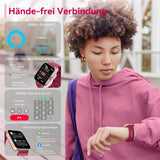 Smartwatch Damen mit Telefonfunktion,1.8" Uhren Damen mit Herzfrequenz SpO2 Stress Schlafmonitor,Alexa Integriert Watch,110 Sportmodi Fitness Tracker,IP68 Wasserdichte Sport Armbanduhr für Android iOS