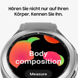 Samsung Galaxy Watch4 Classic, Runde LTE Smartwatch, Wear OS, drehbare Lünette, Fitnessuhr, Fitness-Tracker, 42 mm, Black
