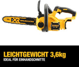 Dewalt 18V XR Akku-Kettensäge (30cm Schwertlänge, automatische Kettenschmierung, werkzeuglose Kettenspannung, ideal für kleinere Bau