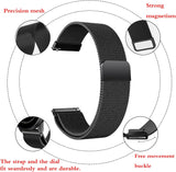 Edelstahl Uhrenarmband Mesh 20mm/22mm Gold/Silber/Schwarz Ersatz Metall Armband Edelstahlarmband mit Magnetverschluss Smartwatch Schnellverschluss Watch Uhren Ersatzband