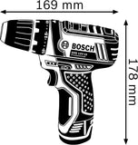 Bosch Professional 12V System Akkuschrauber GSR 12V-15 (inkl. 2x2,0 Akku + Ladegerät) Amazon Exclusive Set: inkl. 39-tlg. Zubehör-Set