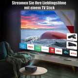 Beamer, Full HD 1080P 15000 Lumen Beamer 5G WiFi Bluetooth Beamer Unterstützung 4K Video, LED Heimkino Video Beamer 300 '' Display, kompatibel