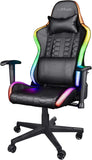 Trust Gaming GXT 716 Rizza Gaming Stuhl mit RGB LED-Beleuchtung, 350 Farben und Effekten, Höhenverstellbare Armlehnen, Rundum Drehbar, Ergonomischer Bürostuhl, Gamer Stuhl - Schwarz