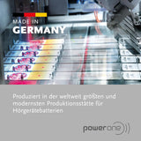 Power one – Hörgerätebatterien, Größe 312, Wireless Approved, hohe Lebensdauer, PR41 ZL3, Zink-Luft-Technologie, quecksilberfrei, 1.45 Volt, 60 Batterien (6 Stück, 10er-Pack)