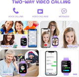 Smartwatch Kinder, 4G Kinder smartwatch, GPS Tracker Kinder, Armbanduhr Kinder Junge,kinderuhr mit Video Phone Call, Schulmodus, SOS-Funktion,  Kamera und Schrittzähler