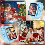 Smartwatch Kinder, 4G Kinder smartwatch, GPS Tracker Kinder,Armbanduhr Kinder Junge,kinderuhr mit Video Phone Call, Schulmodus, SOS-Funktion, Kamera und Schrittzähler (T45 Blau)