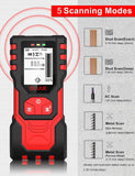 QLUUE Leitungssucher Ortungsgerät 5 in 1 Wand Scanner Detektor Multifunktional Stud Finder 9V Batterien(Maxi-Erkennungstiefe Holz/Eisenmetalle/Nichteisenmetalle/Kabel:38 mm/120mm/100mm/ 50mm)