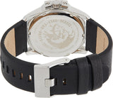 Diesel Herren Master Chief Dreizeiger, Gehäusegröße 46 mm, Edelstahluhr mit Lederarmband