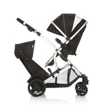 Hauck Geschwister Kinderwagen Duett 2 / Buggy für 2 Kinder / Sitz Oben Umbaubar in Baby Wanne für Neugeborene/ Regen Verdeck inkl. / Belastbar bis 36 kg / Faltbar / 1 Stück (1er Pack), Forest Schwarz