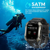 GPS, Smartwatch Herren mit Telefonfunktion, 5 ATM Wasserdicht ÖZENSAAT