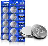 LiCB 10 Stück CR2450 3V Lithium Knopfzellen CR 2450 Batterien