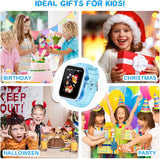 Smartwatch Kinder, 4G Kinder smartwatch, GPS Tracker Kinder,Armbanduhr Kinder Junge,kinderuhr mit Video Phone Call, Schulmodus, SOS-Funktion, Kamera und Schrittzähler (T45 Blau)