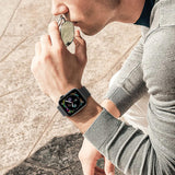 Ersatzarmband Kompatibel mit Apple Watch Armband 46mm 45mm 44mm 49mm 42mm Damen/Herren, Dual Magnetisch Einstellbar Armbänder für iWatch SE Series 10 9 8 7 6 5 4 3 2 1, Schwarz Edelstahl Metall