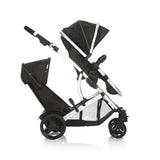 Hauck Geschwister Kinderwagen Duett 2 / Buggy für 2 Kinder / Sitz Oben Umbaubar in Baby Wanne für Neugeborene/ Regen Verdeck inkl. / Belastbar bis 36 kg / Faltbar / 1 Stück (1er Pack), Forest Schwarz