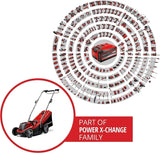 Einhell Akku-Rasenmäher GE-CM 18/33 Li Kit Power X-Change (18 V, 33 cm Schnittbreite, bis 200 m², Brushless, 30L Fangkorb, 25-65 mm Schnitthöhe, inkl. 4,0 Ah Akku + Ladegerät)