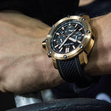 TW Steel Grandeur Tech Herren 48mm Chronograph Quarzuhr mit Silikonarmband