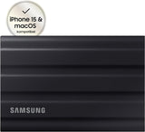 Samsung Portable SSD T7 Shield (MU-PE1T0S/EU), 1 TB, USB 3.2 Gen.2, 1.050 MB/s Lesen, 1.000 MB/s Schreiben, robuste externe Festplatte für Mac, PC, Smartphone und Spielekonsole, Schwarz