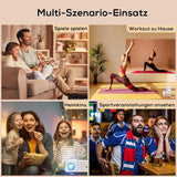 Beamer, Full HD 1080P 10000 Lumen Beamer 5G WiFi Bluetooth mit Stativ, Unterstützung Beamer 4K Heimkino für Handy Phone, Projektor