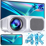 Beamer 4K, Full HD 9800 Lumen Beamer Native 1080P, 5G WiFi Bluetooth Beamer Unterstützung 4K Video, LED Heimkino Video Beamer 350 '' Display