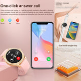 Smartwatch Damen mit Telefonfunktion, 3 Uhrenarmbänder, 1.28" AMOLED Uhren Fitness Tracker mit Schlafmonitor, SpO2, Menstruationszyklus, 100+Sportmodi Diamant Smart Watch für IOS/Android