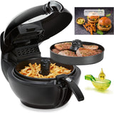 Tefal ActiFry Genius XL 2in1 Heißluftfritteuse mit Rührarm | 1500 W | 1,7 kg für 8 Personen | 9 automatische Menüs | 2 Speisen gleichzeitig | energiesparend | gesunde Friteuse ohne Öl | Schwarz