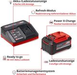 Einhell Starter Kit 5,2 Ah Akku und Fastcharger Power X-Change (Li-Ion, 18 V, 80 min Ladezeit, passend für alle Power X-Change Geräte)