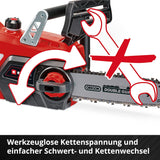 Einhell Akku-Kettensäge GE-LC 18/25-1 Li Kit Power X-Change (18V, OREGON Qualitätsschwert/-kette, Rückschlagschutz, inkl. 3,0 Ah-Akku und Schnellladegerät), Batteriebetrieben