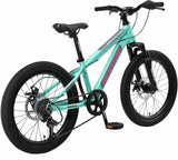 Kinder Fahrrad Mountainbike 7 Gang Shimano, Scheibenbremse ab 6 Jahre | 20 Zoll Kinderrad MTB | RISIKOFREI TESTEN