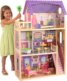 KidKraft 65092 Puppenhaus Kayla aus Holz mit Möbeln und Zubehör, Spielset mit drei Spielebenen für 30 cm große Puppen