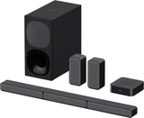 Sony HT-S40R - 5.1.-Kanal-Soundbar (inkl. kabelgebundenem Subwoofer, kabellosen Rear-Lautsprechern, Bluetooth, Surround Sound, Dolby Digital), Schwarz Breit