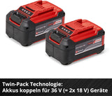 Einhell Starter Kit 5,2 Ah Akku und Fastcharger Power X-Change (Li-Ion, 18 V, 80 min Ladezeit, passend für alle Power X-Change Geräte)