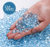 500 Stück hell Blau Herzen Diamantkristalle 12mm glitzernde Streudeko Deko Funkelnd Steine Kristalle Konfetti Diamanten zum DIY Verzieren Dekoration Hochzeit Verlobung,Valentinstag