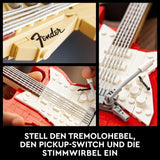 LEGO Ideas Fender Stratocaster, DIY-Gitarren-Kit, Modell-Musikinstrument für Jugendliche und Erwachsene mit 65 Princeton Reverb Verstärker, Gitarren-Zubehör und Aufkleber, ideal als Zimmer-Deko