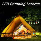 JOPHEK Campinglampe, 4 x LED-Campinglaterne Batteriebetriebene Campinglampe Tragbares Zeltlicht Wasserdichtes Notlicht für Camping