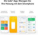 Tado° smartes Heizkörperthermostat – Wifi Starter Kit V3+, inkl. 2 x Thermostat für Heizung – digitale Heizungssteuerung per App – einfache Installation – kompatibel mit Alexa, Siri & Google Assistant